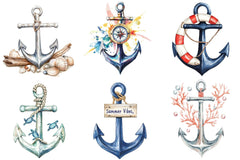 Summer Anchor Design Clipart Bundle - CraftNest - Digital Crafting and Art