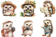 Summer Hedgehog Clipart Bundle - CraftNest - Digital Crafting and Art
