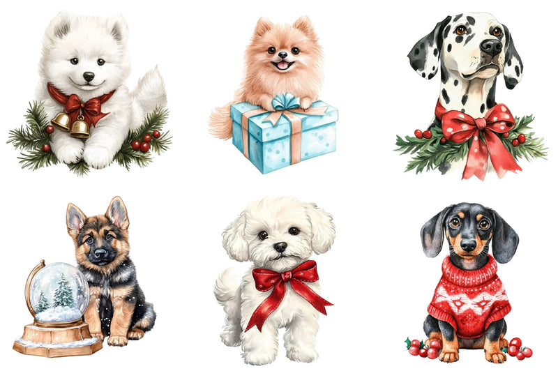 Christmas Dog Clipart Bundle - CraftNest - Digital Crafting and Art