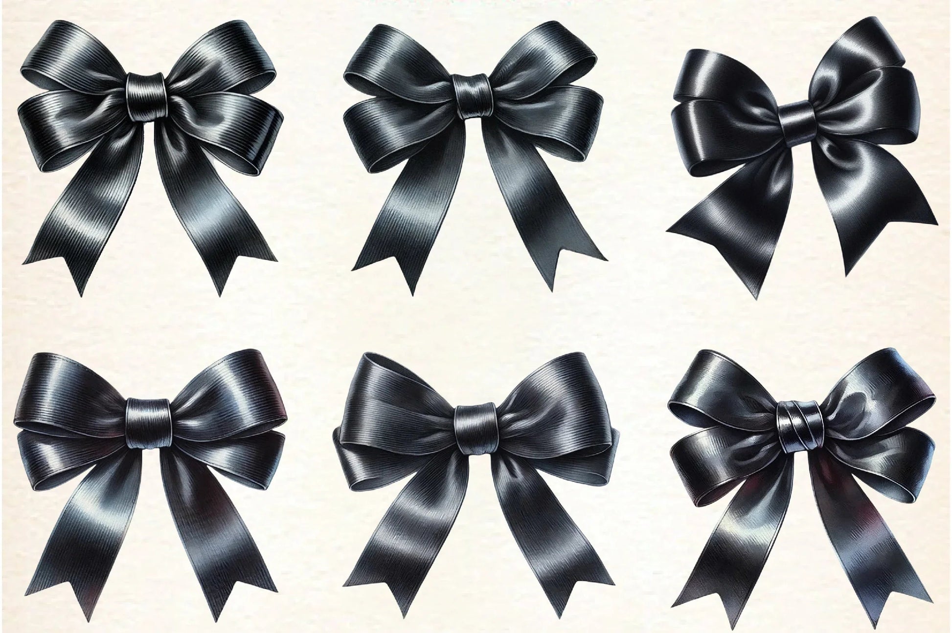Black Bow Clipart Bundle - CraftNest - Digital Crafting and Art