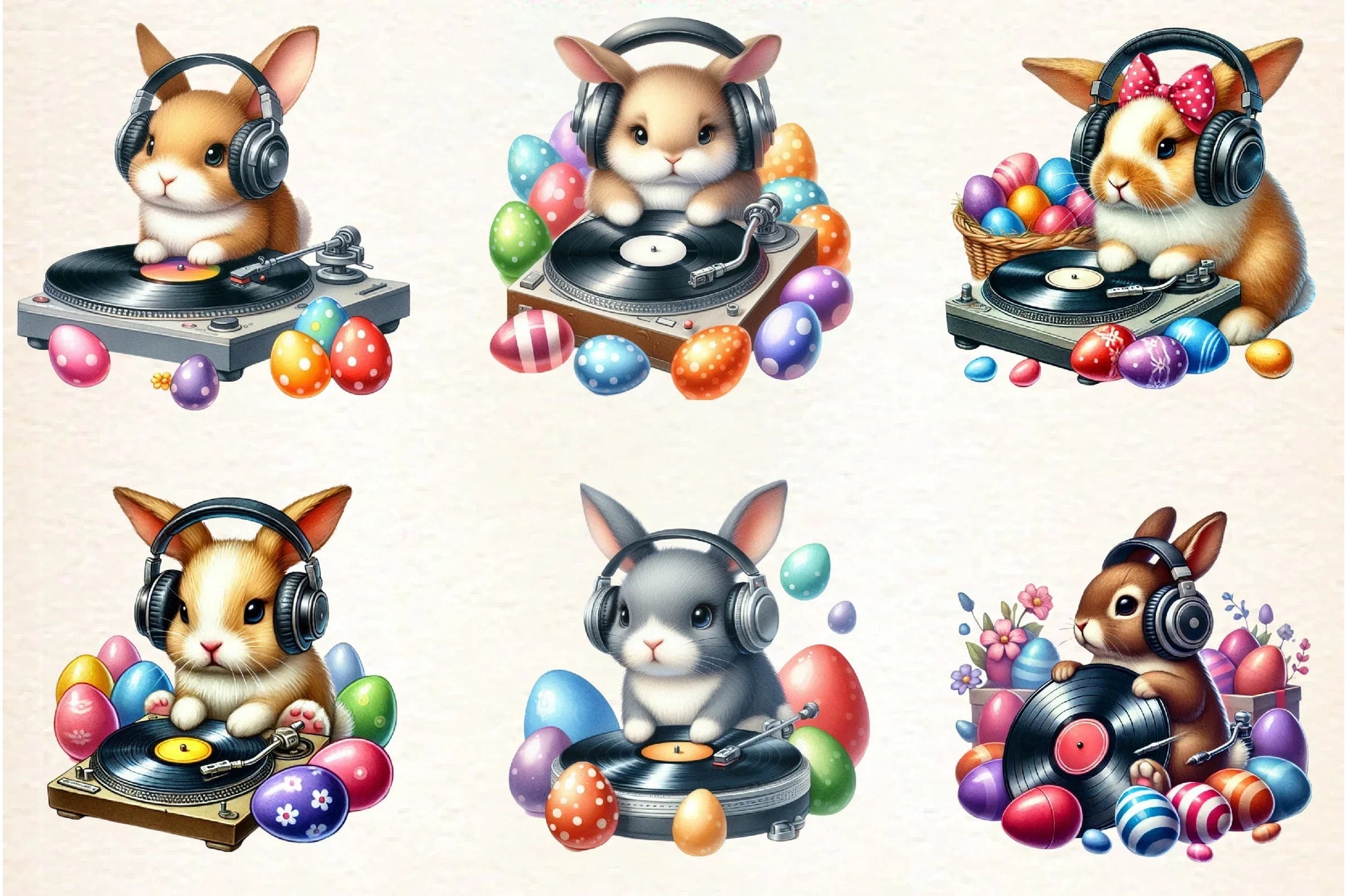Hip Hop Bunny Easter Clipart Bundle - CraftNest - Digital Crafting and Art