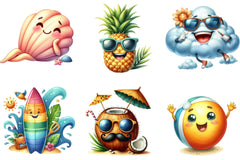 Summer Funny Character Clipart Bundle - CraftNest - Digital Crafting and Art