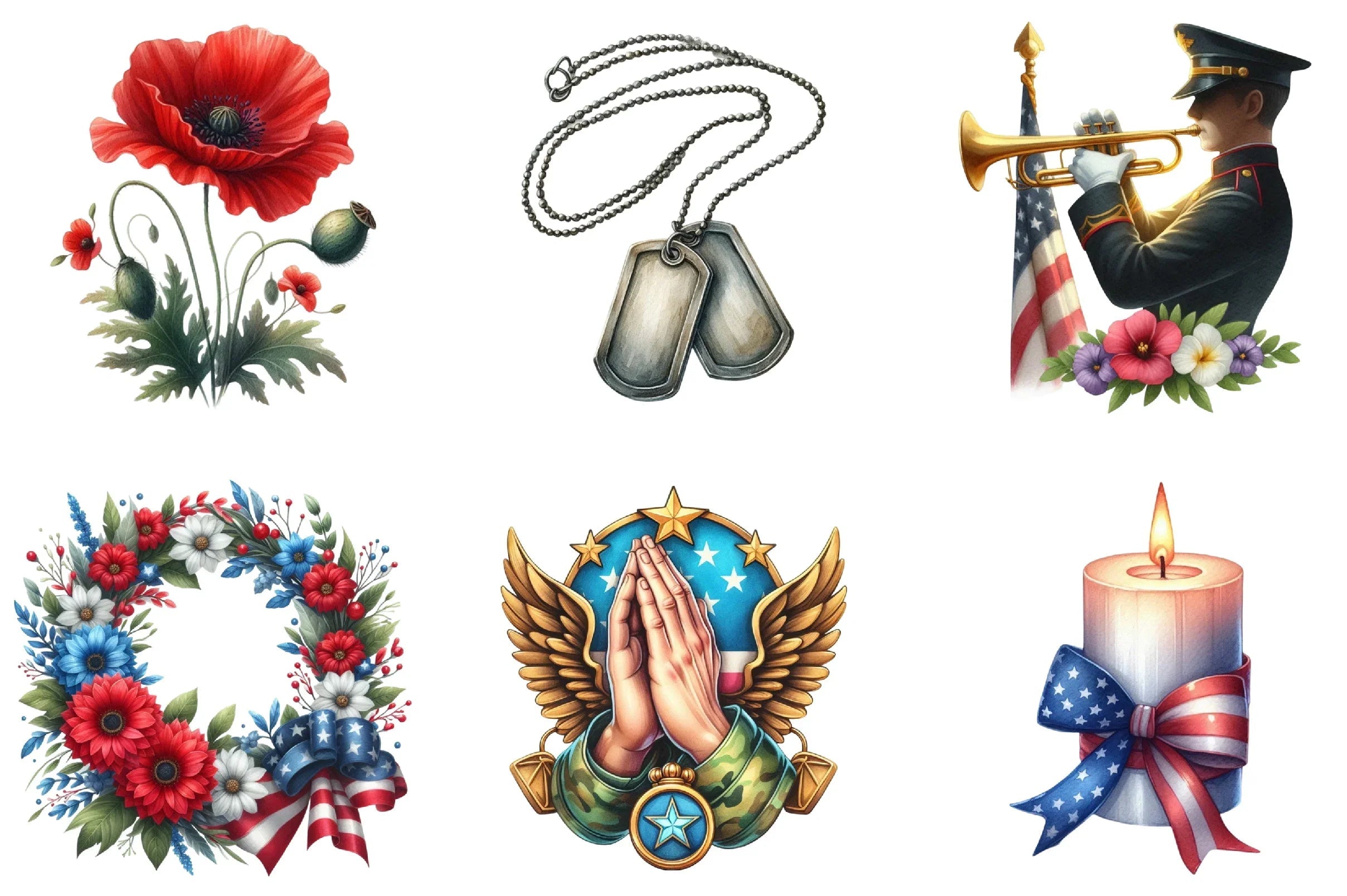 Honoring Heroes Clipart Bundle - CraftNest - Digital Crafting and Art
