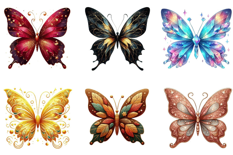 Glitter Butterfly Clipart Bundle - CraftNest - Digital Crafting and Art