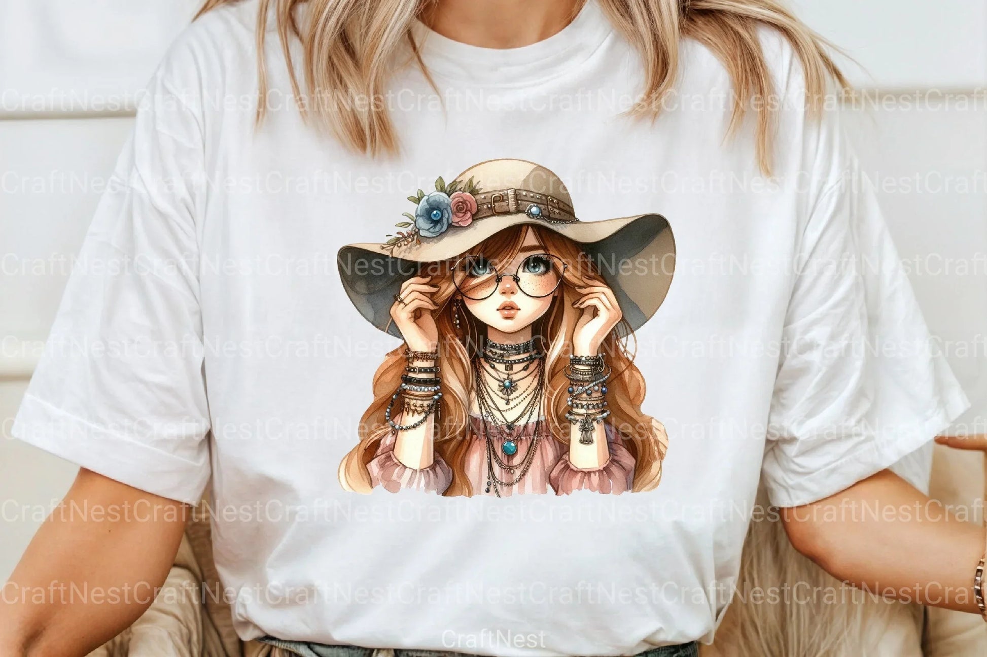 Tribal Boho Girl Clipart Bundle 8 - CraftNest - Digital Crafting and Art