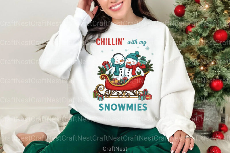 Vintage Christmas Snowman Clipart Bundle 1 - CraftNest - Digital Crafting and Art