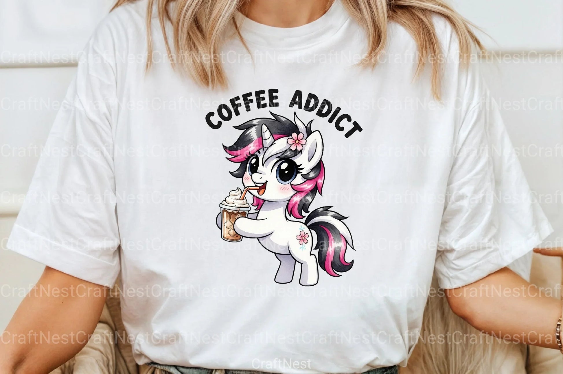 Coffee Addict Cute Horse Clipart Bundle - CraftNest - Digital Crafting and Art
