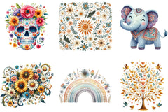 Happy Summer Folk Art Clipart Collection - CraftNest - Digital Crafting and Art
