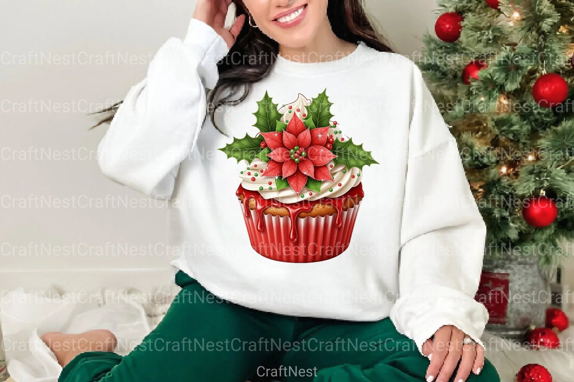 Christmas Cupcake Delights Sticker Clipart Bundle - CraftNest - Digital Crafting and Art