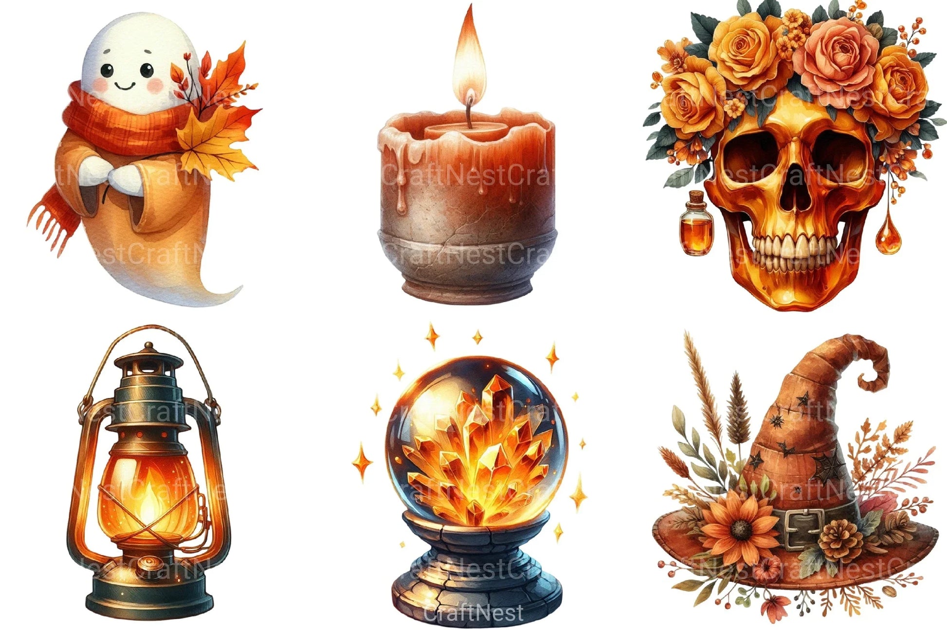 Amber Halloween Clipart Bundle - CraftNest - Digital Crafting and Art