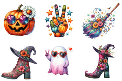 Groovy Halloween Clipart Bundle 26 - CraftNest - Digital Crafting and Art