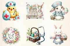 Retro Easter Nurse Clipart Bundle - CraftNest - Digital Crafting and Art
