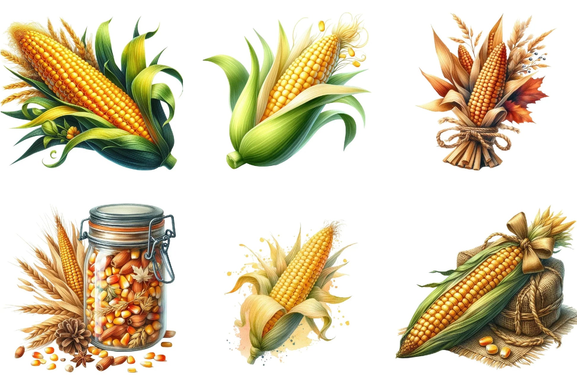 Corn Clipart Bundle - CraftNest - Digital Crafting and Art