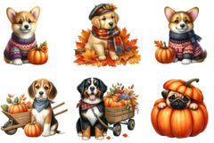 Autumn Dog Clipart Bundle - CraftNest - Digital Crafting and Art