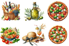Italian Summer Clipart Bundle - CraftNest - Digital Crafting and Art