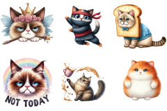 Funny Cat Quotes Clipart Bundle - CraftNest - Digital Crafting and Art