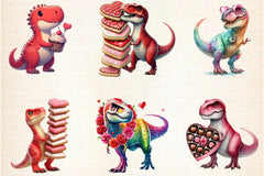 Valentine's Day T-Rex Clipart Bundle 77 - CraftNest - Digital Crafting and Art