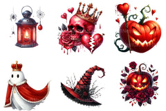 Red Halloween Clipart Bundle 2 - CraftNest - Digital Crafting and Art