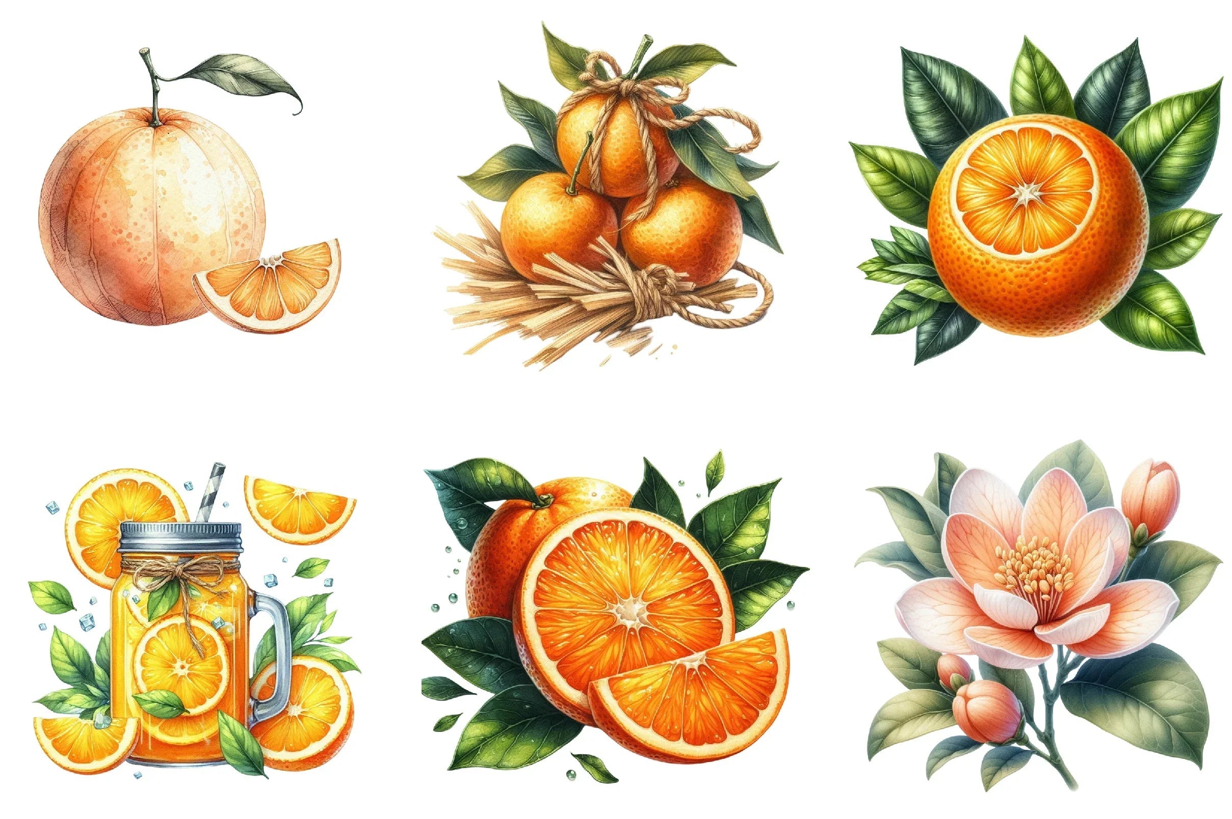 Oranges Clipart Bundle - CraftNest - Digital Crafting and Art