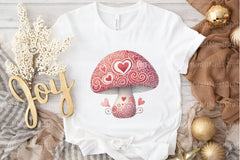 Valentine's Day Mushroom Clipart Bundle 8 - CraftNest - Digital Crafting and Art