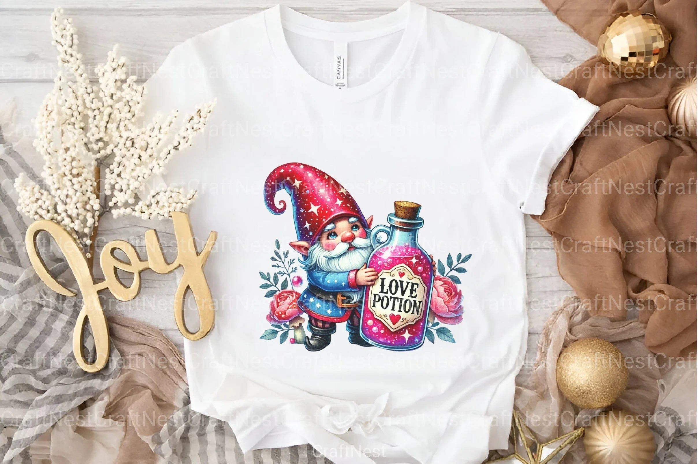 Valentine Gnomes Clipart Bundle 4 - CraftNest - Digital Crafting and Art