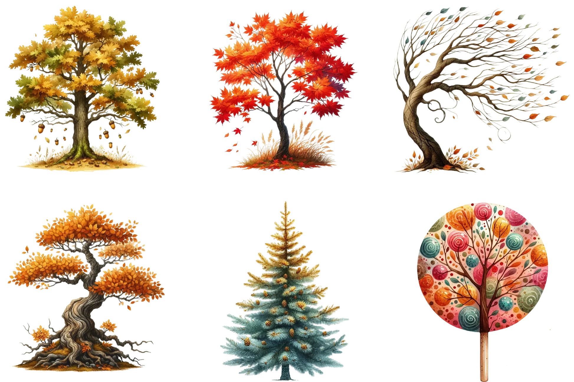 Autumn Trees Clipart Bundle 99 - CraftNest - Digital Crafting and Art