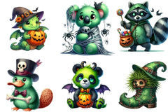 Halloween Green Monster Clipart Bundle - CraftNest - Digital Crafting and Art