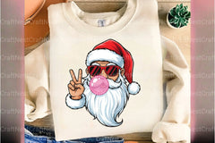 Retro Santa Christmas Bubble Vintage Clipart Bundle - CraftNest - Digital Crafting and Art