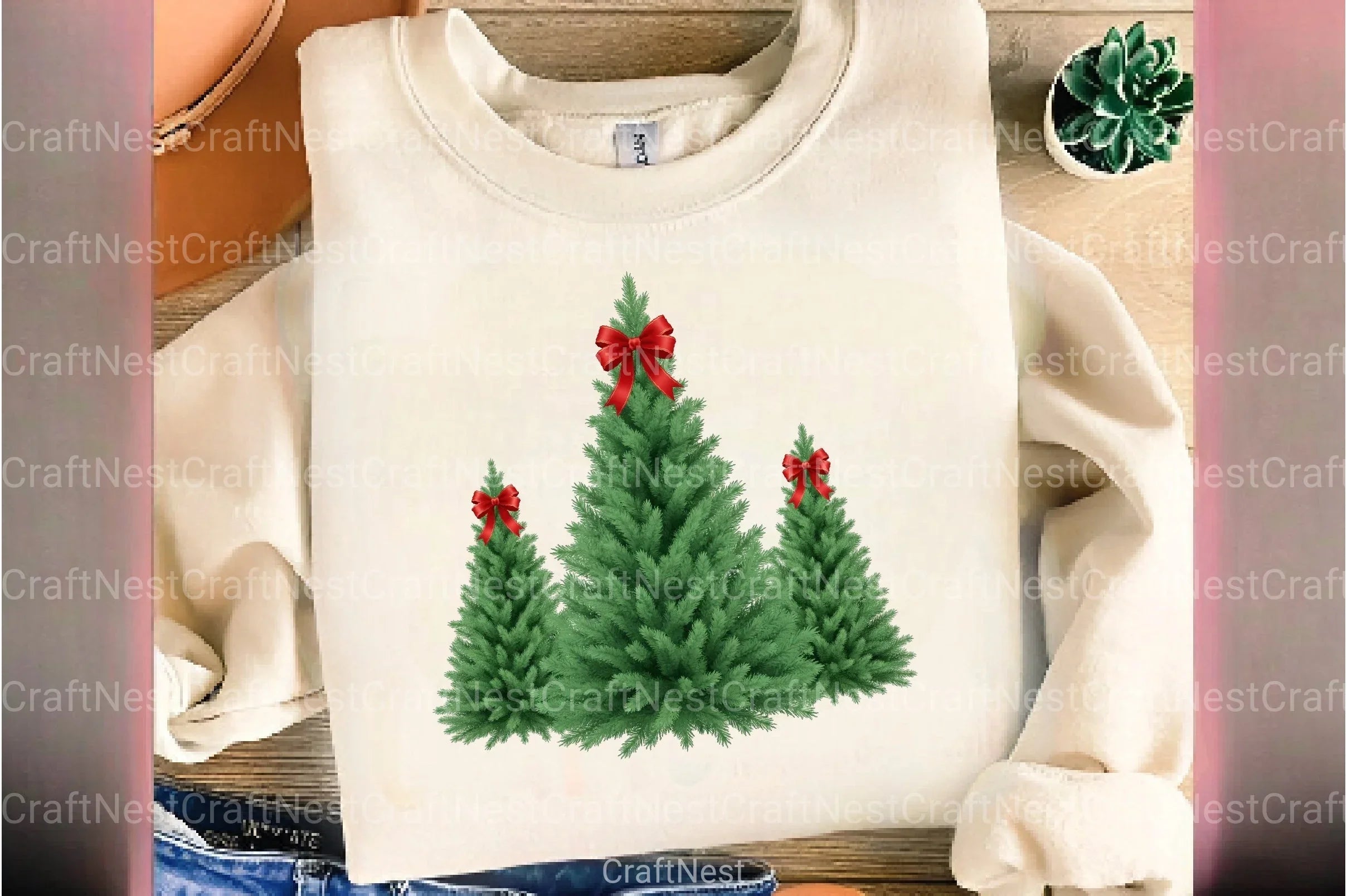 Christmas Tree Embroidery Design Clipart Bundle - CraftNest - Digital Crafting and Art