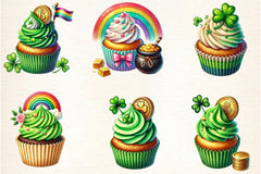 St. Patrick's Day Cupcake Clipart Bundle - CraftNest - Digital Crafting and Art