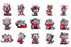 Valentine Cats Clipart Bundle - CraftNest - Digital Crafting and Art