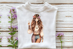 Tribal Boho Girl Clipart Bundle 6 - CraftNest - Digital Crafting and Art