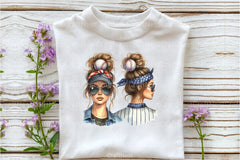 Messy Bun Bandana Mom Life Clipart Bundle 4 - CraftNest - Digital Crafting and Art