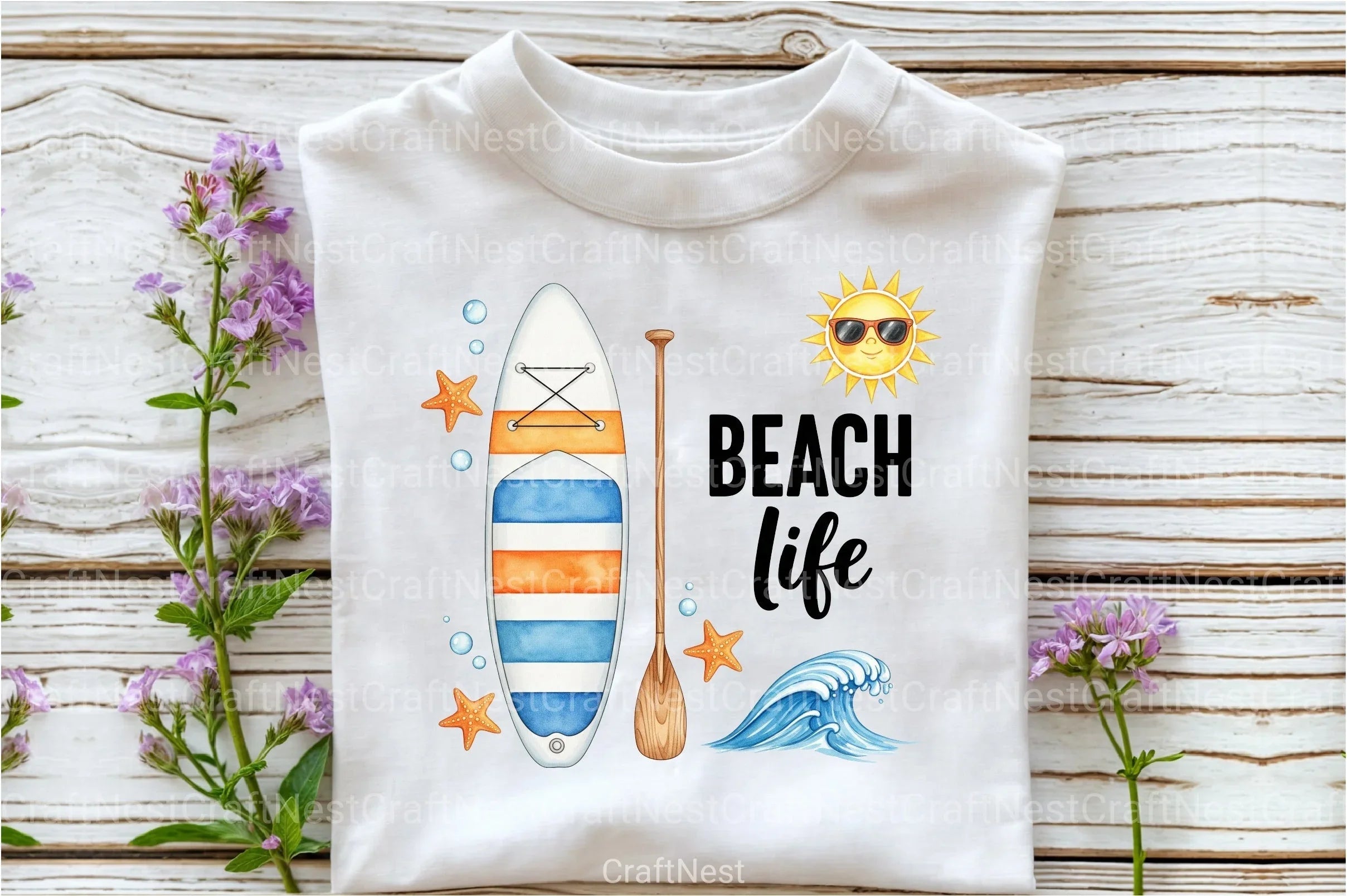 Beach Life Summer Clipart Bundle - CraftNest - Digital Crafting and Art