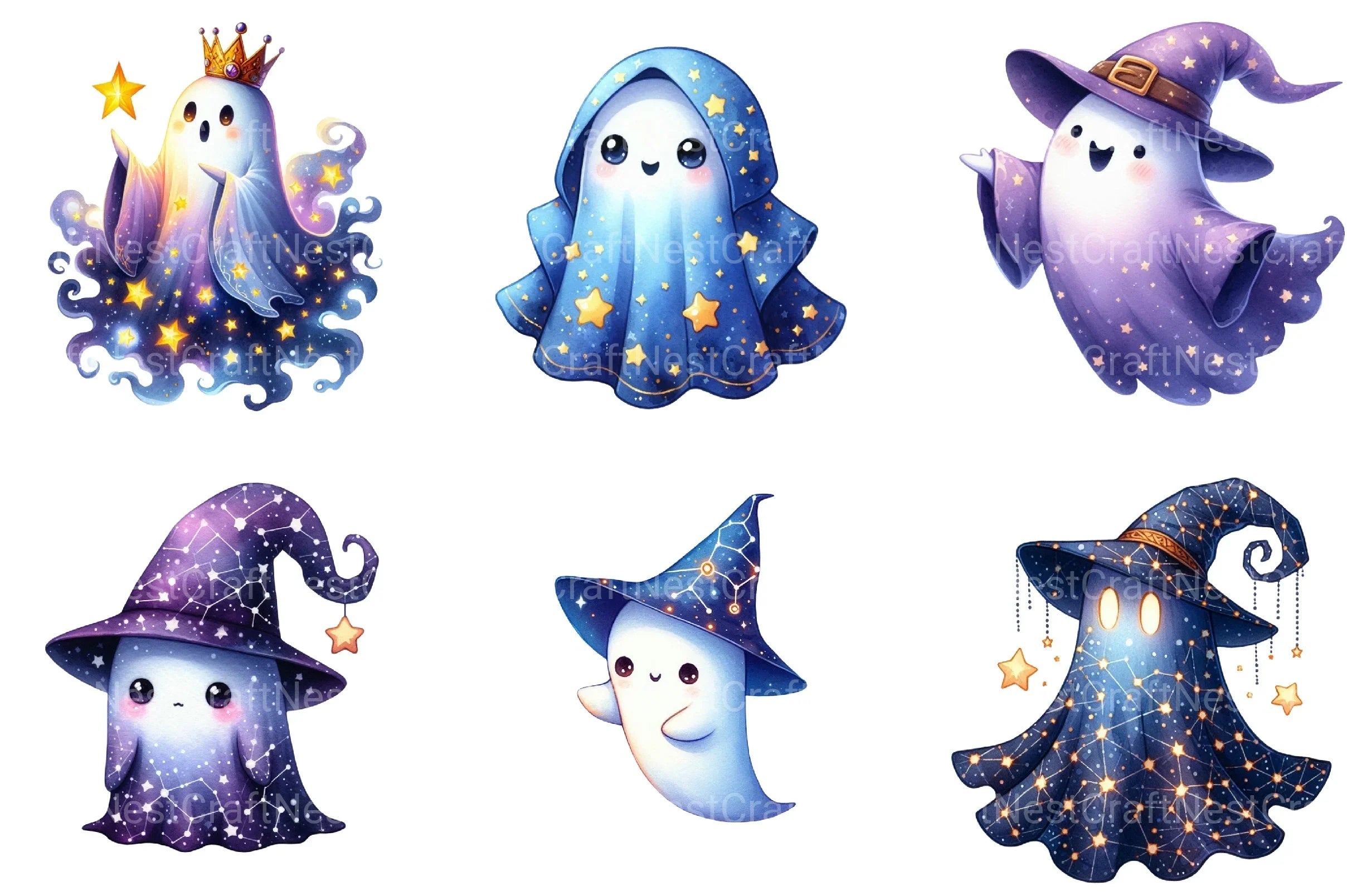 Halloween Ghost Clipart Bundle 33 - CraftNest - Digital Crafting and Art