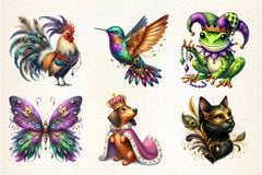 Mardi Gras Animal Clipart Bundle - CraftNest - Digital Crafting and Art