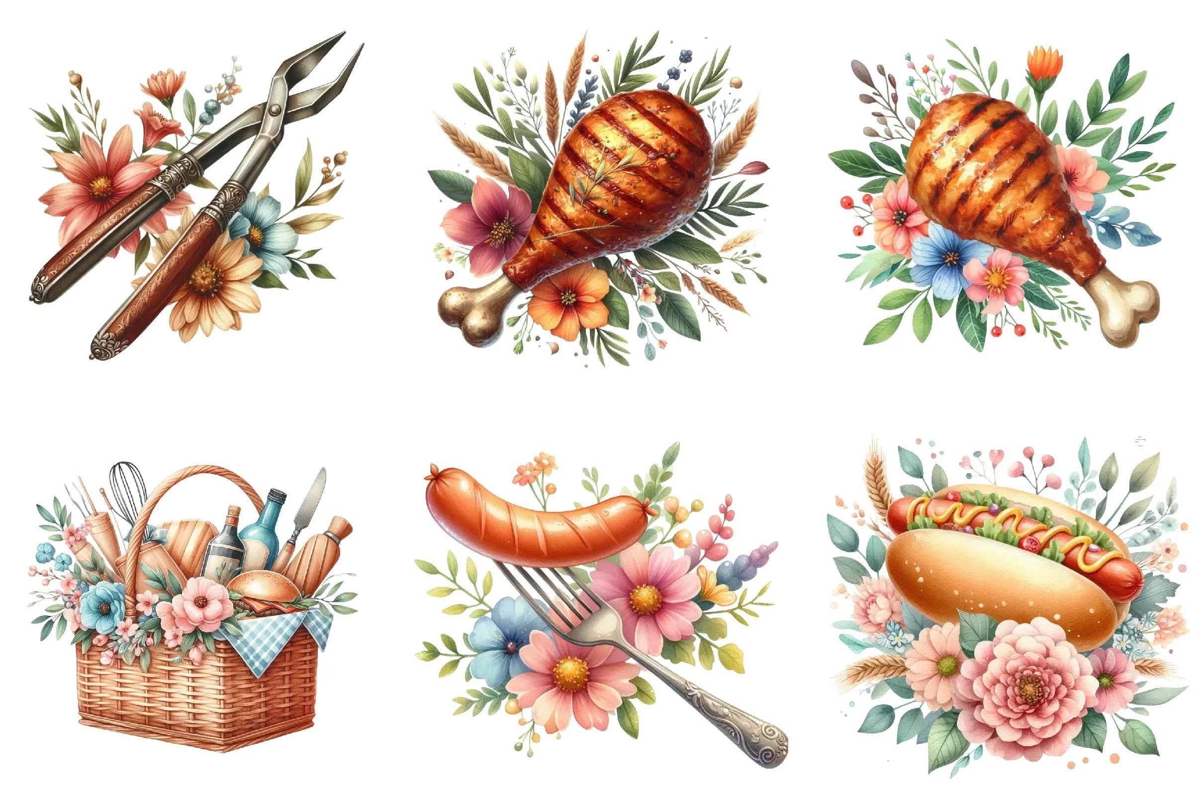 Summer Barbecue Day Clipart Bundle - CraftNest - Digital Crafting and Art
