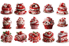 Valentine Gift Cake Clipart Bundle - CraftNest - Digital Crafting and Art