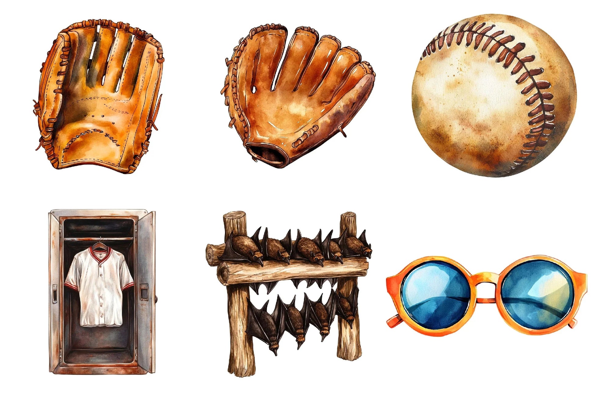 Vintage Softball Clipart Bundle - CraftNest - Digital Crafting and Art