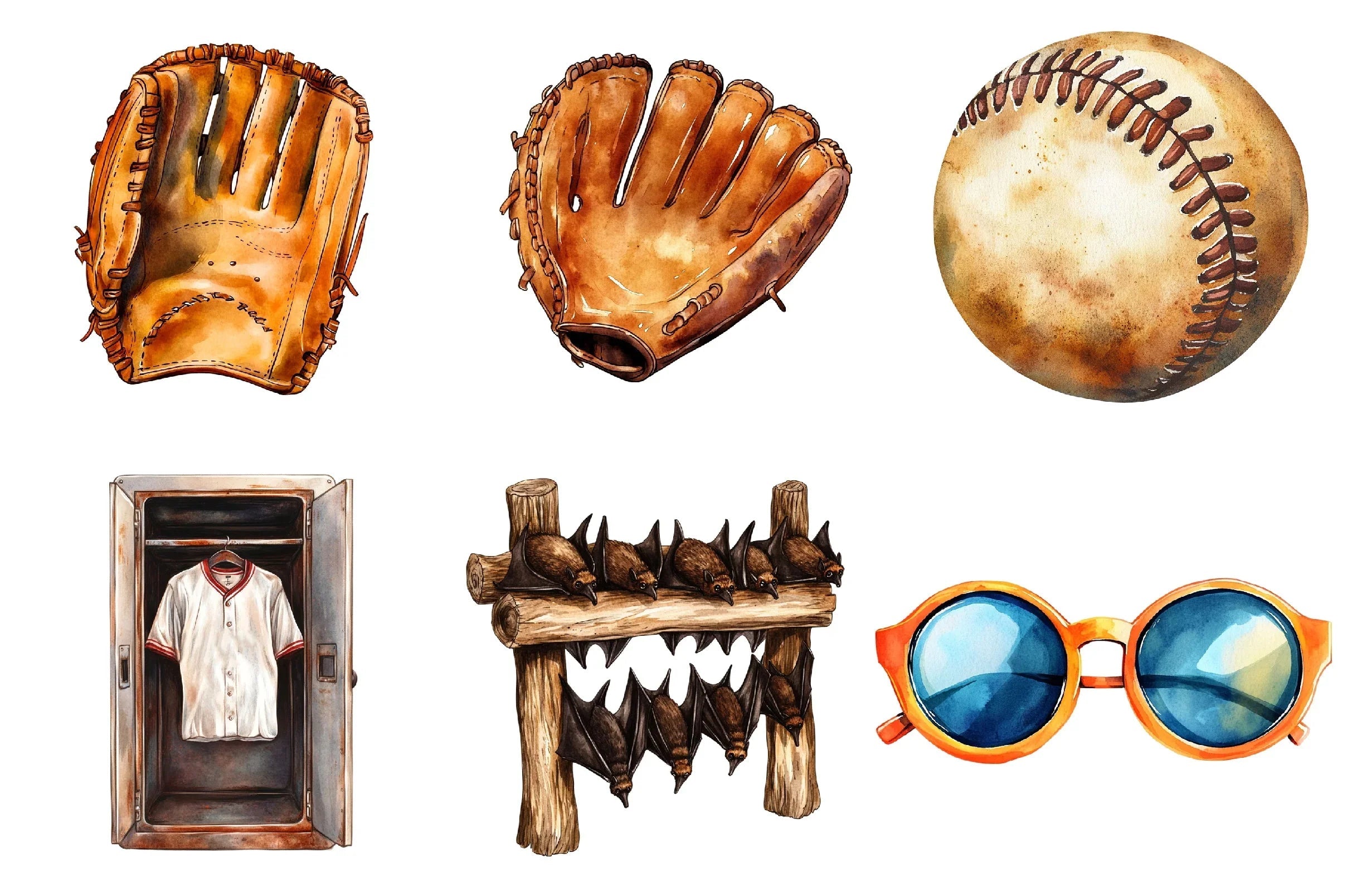 Vintage Softball Clipart Bundle - CraftNest - Digital Crafting and Art