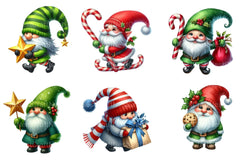 Free Green Christmas Gnome Clipart Bundle - CraftNest - Digital Crafting and Art