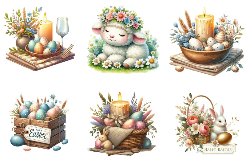Vintage Easter Springtime Clipart Bundle - CraftNest - Digital Crafting and Art