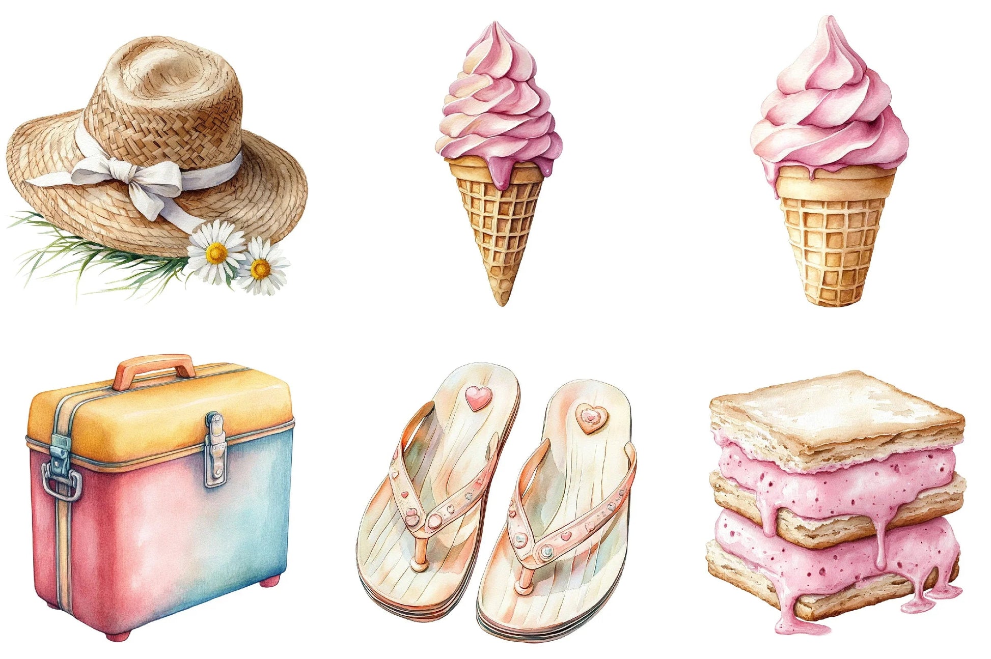Creamy Summer Clipart Bundle - CraftNest - Digital Crafting and Art