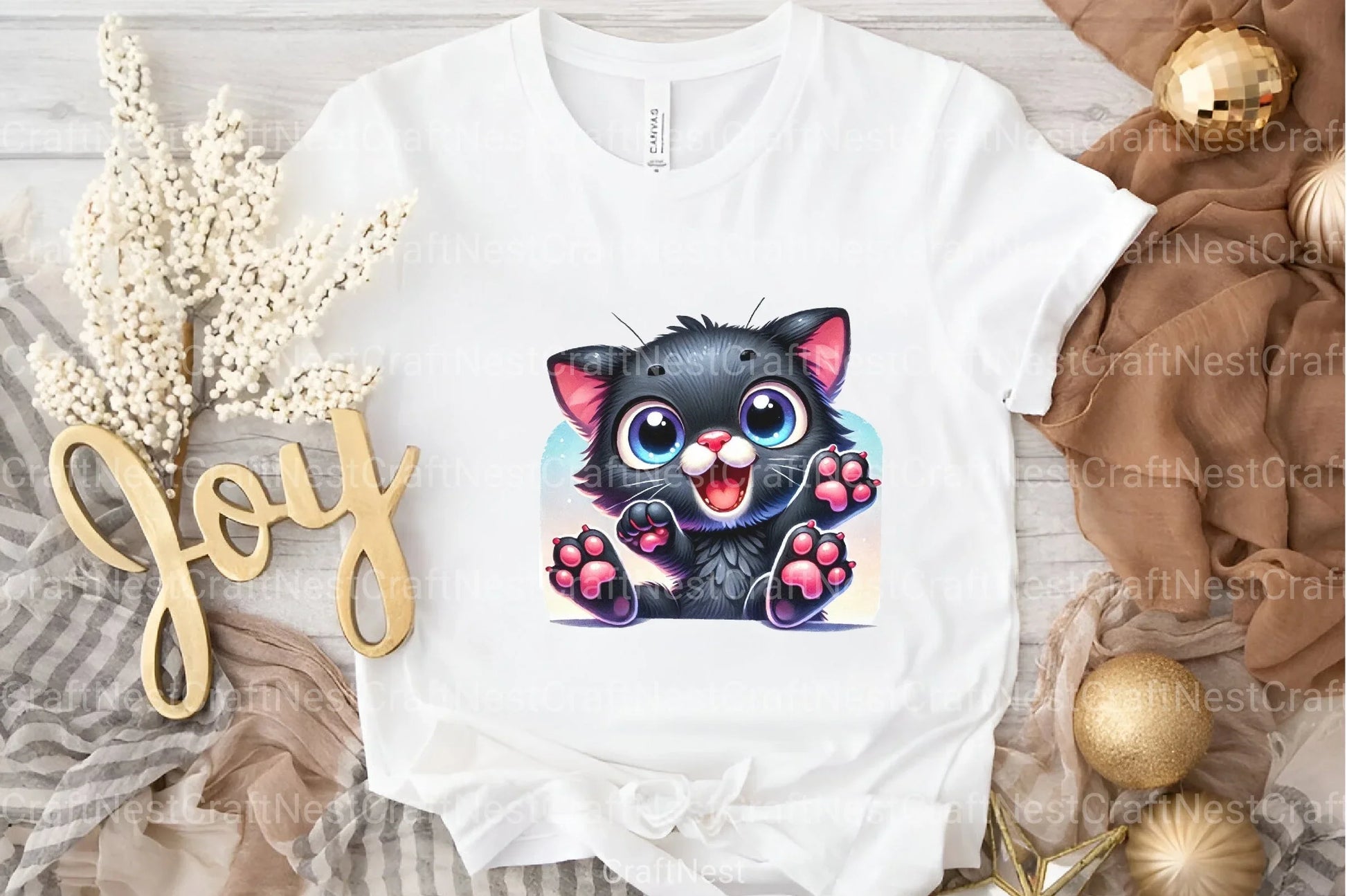 Valentine's Day Funny Black Cat Clipart Bundle - CraftNest - Digital Crafting and Art