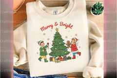 Merry & Bright Retro Christmas Clipart Bundle - CraftNest - Digital Crafting and Art