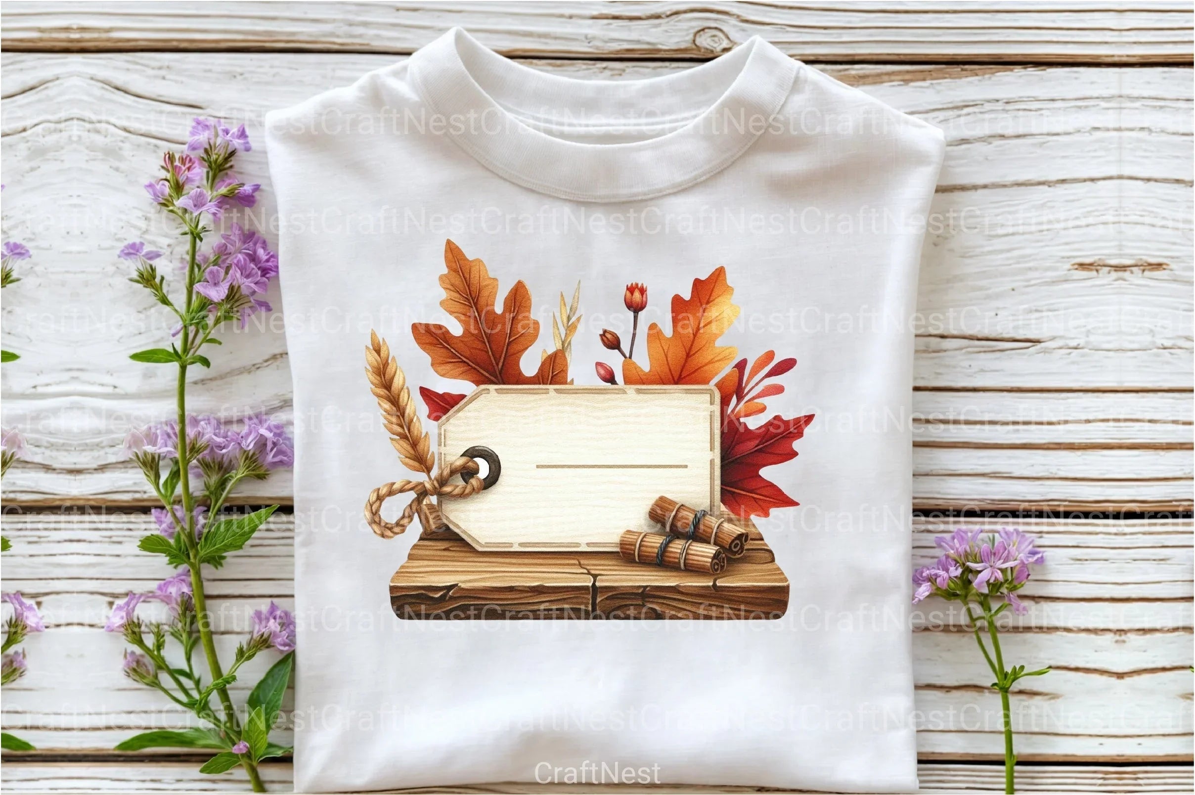 Vintage Wooden Autumn Tags Clipart Bundle 777 - CraftNest - Digital Crafting and Art