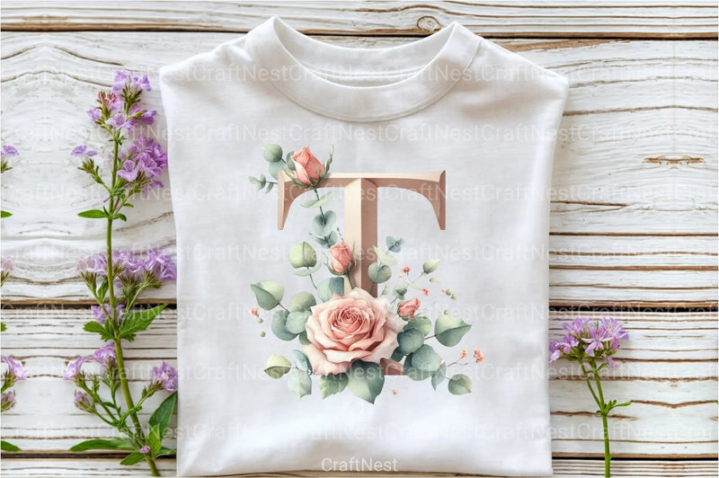 Floral Alphabet Clipart Bundle 99 - CraftNest - Digital Crafting and Art