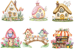 Easter Village Clipart Bundle - CraftNest - Digital Crafting and Art
