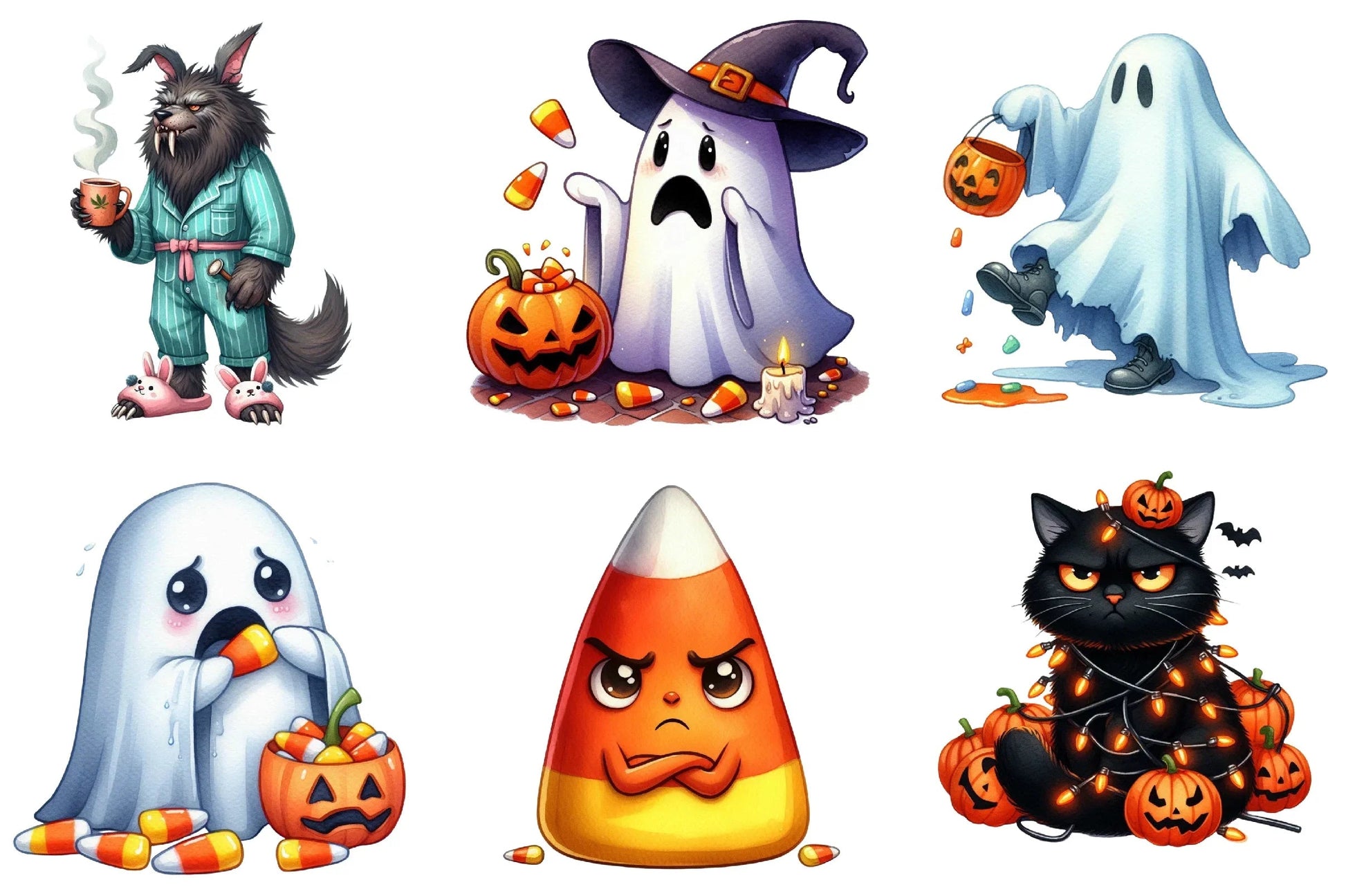 Funny Halloween Clipart Bundle - CraftNest - Digital Crafting and Art