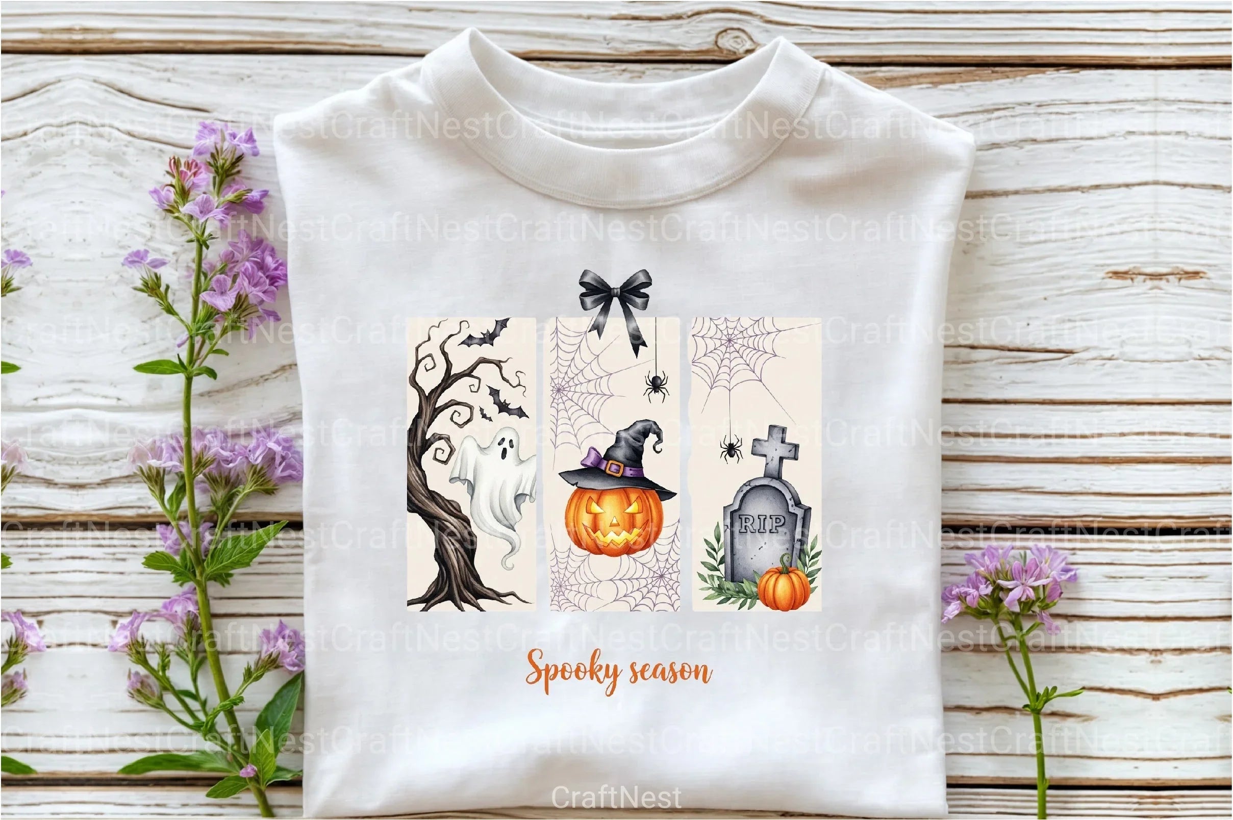 Brushstroke Halloween Spooky Season Clipart Bundle - CraftNest - Digital Crafting and Art